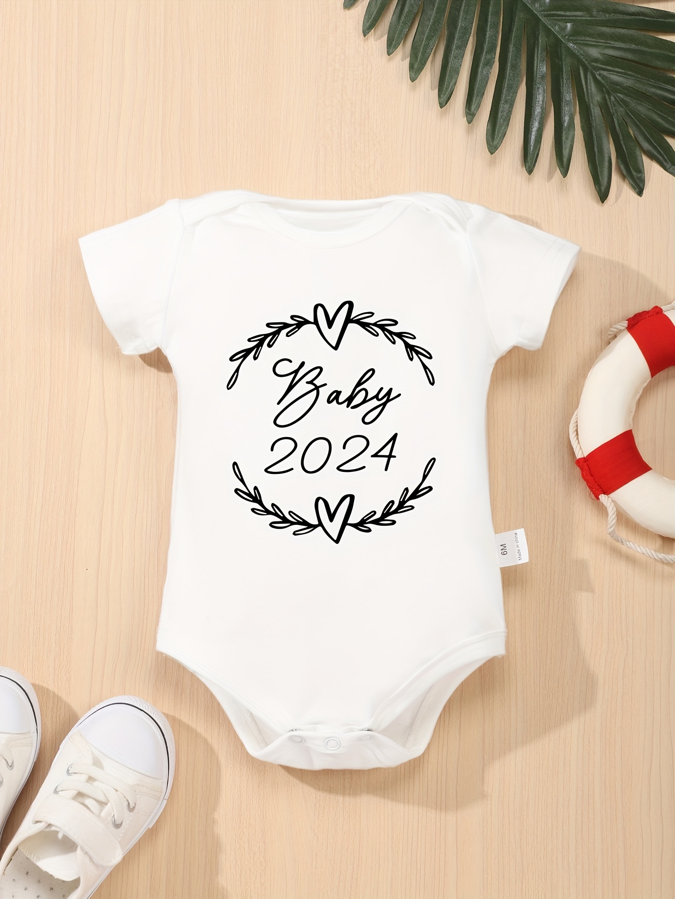 Cotton Newborn Baby Boy Girl Short Sleeve Romper Letter Print