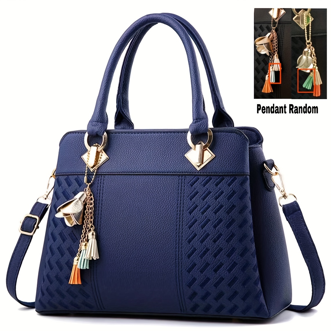 Fashion Embroidery Handbag Large Capacity Crossbody Bag - Temu United ...