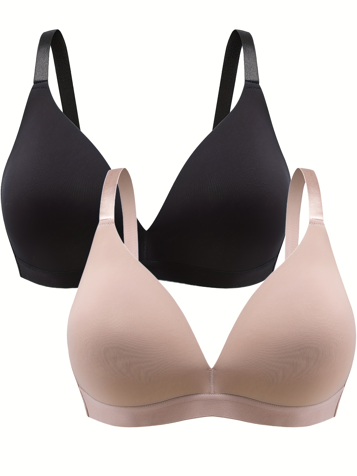 HAOAN Womens 3 Pack - Wireless Bra for Women Solid Color Seamless