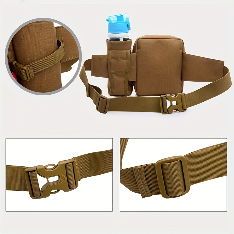 Multi Pocket Waist Bag with Water Bottle Holder Sports Belt Bag