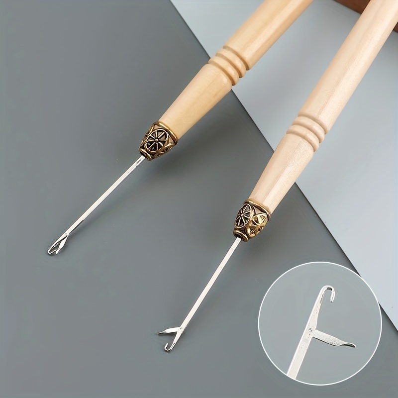 7pcs/bag 0.5Mm 0.75Mm Double Crochet Needle For Locs Bamboo Dreadlock  Crochet Hook Dreadlock Needle For Braids - AliExpress