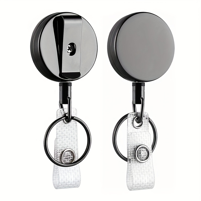 Happy New Year of 2024 Retractable Badge Holder Reel Clip with PVC Straps  On Id Card Holders for Nurse Office Staff Student