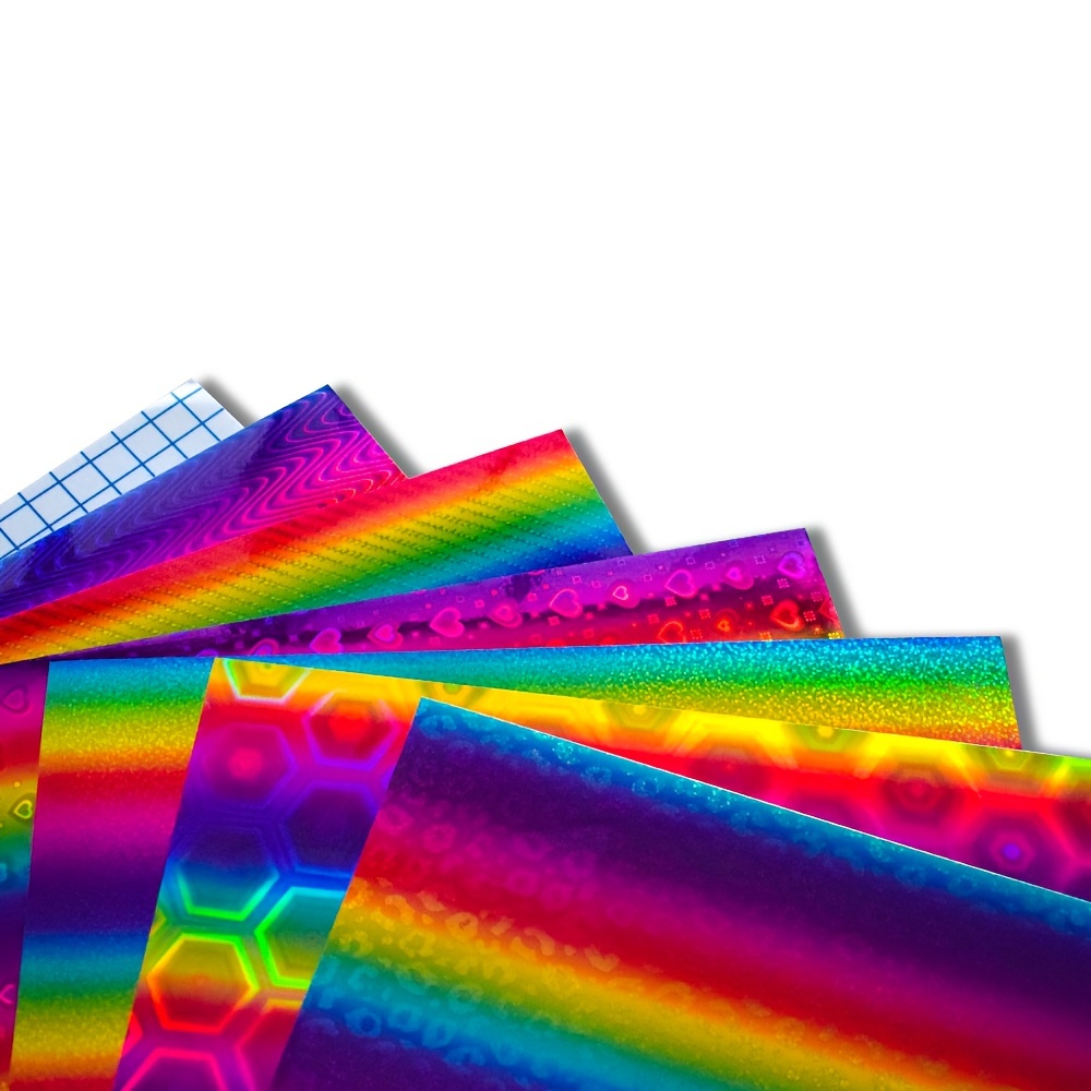 Rainbow Adhesive Craft Permanent Vinyl Sheet Design Lettering Film