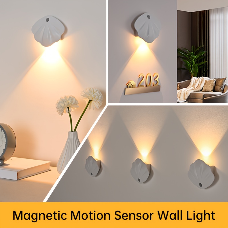 

Light Up Your Home With 1pc Motion Sensor Night Light - Battery Powered Wireless Night Light For Staircase, Hallway, Gallery, Closet, Wardrobe, Bedroom, Bedside, Living Room Decor