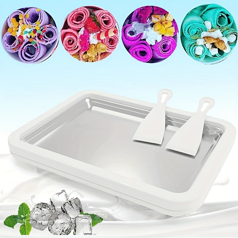 Instant Ice Cream Maker Stainless Steel Tray Type For Diy - Temu