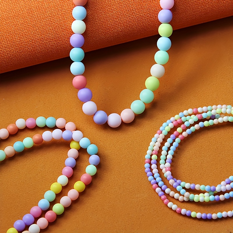 10pcs Girl Bracelet Stretchy Bead Bracelets Colorful Rainbow Boho Bead  Pearl Bracelet for Kids Toddlers Little Girls(Random style)