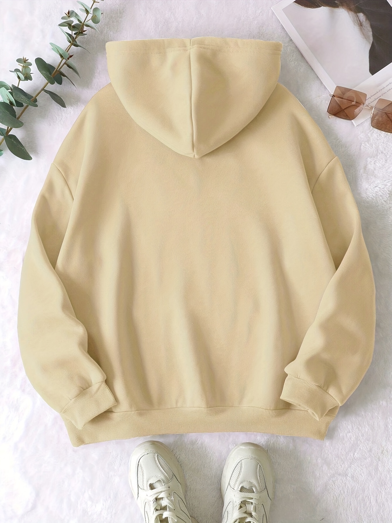 Trendy Queen Womens Hoodies, Apricot, Small : : Clothing