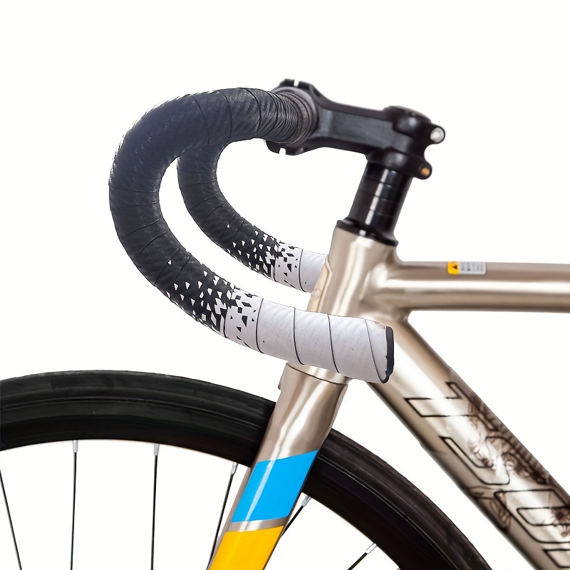TOPCABIN Cinta de barra de bicicleta de fibra de carbono, venas cómodas,  cinta de manillar de bicicleta de carretera EVA con tapones de barra