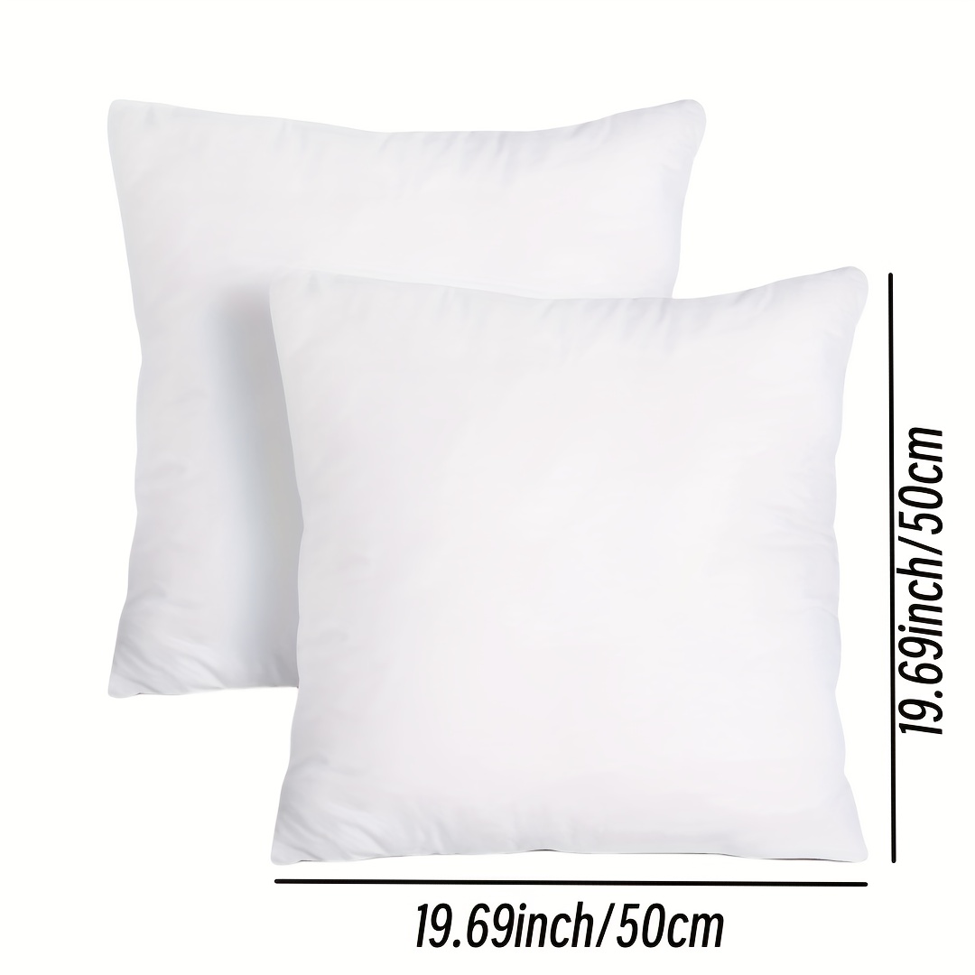 2/4pcs White Throw Pillow Core, Soft And Fluffy Throw Pillow Inserts,  Perfect For Sofa And Bed Room Decor, 17.72*17.72inch