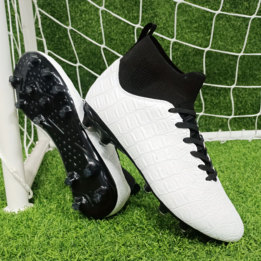 Mens High Top Turf Football Boots Professional Outdoor Anti Skid Breathable  Lace Up Tf Soccer Cleats For Summer Rainy Day Training Outdoor Competition  - Sports & Outdoors - Temu Ireland