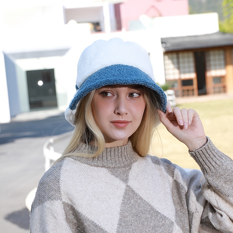 Multicolor Cute Warm Bucket Hat Women's Fashion Simple - Temu