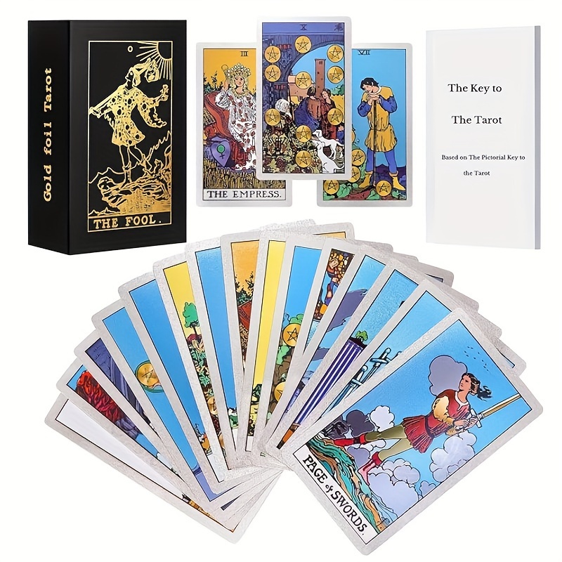 Caja de almacenamiento de cartas de tarot, caja de almacenamiento de  tarjetas de tarot de metal para Rider-Waite-Smith Tarot Deck y la mayoría  de las