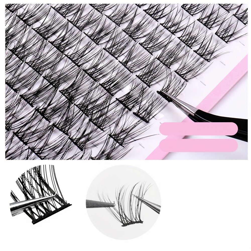 

120pcs Diy Segmented Lashes Individual Cluster Natural Soft False Eyelashes Daily Travel Makeup Grafting Eyelashes