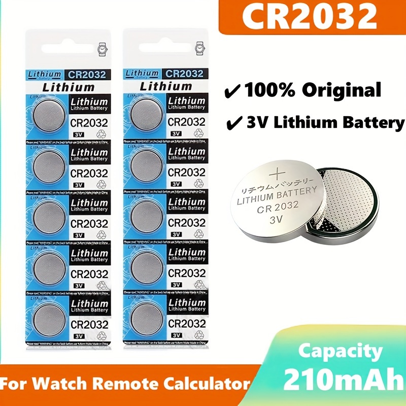 Rapthor CR2032 Battery 3V Lithium 240mAh Long Lasting Coin Button Cell –  Rapthor Batteries