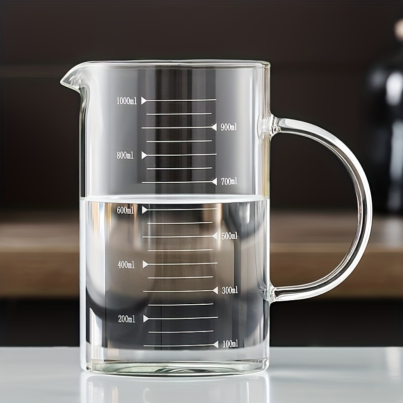 High Temperature Resistant Glass Measuring Cup With Scale - Temu