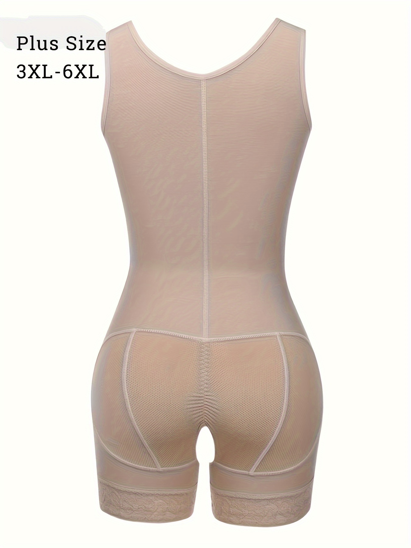 Women's Sexy Shapewear Bodysuit, Plus Size Lace Trim Open Crotch Compression  Slimmer Body Shaper, Check Out Today's Deals Now