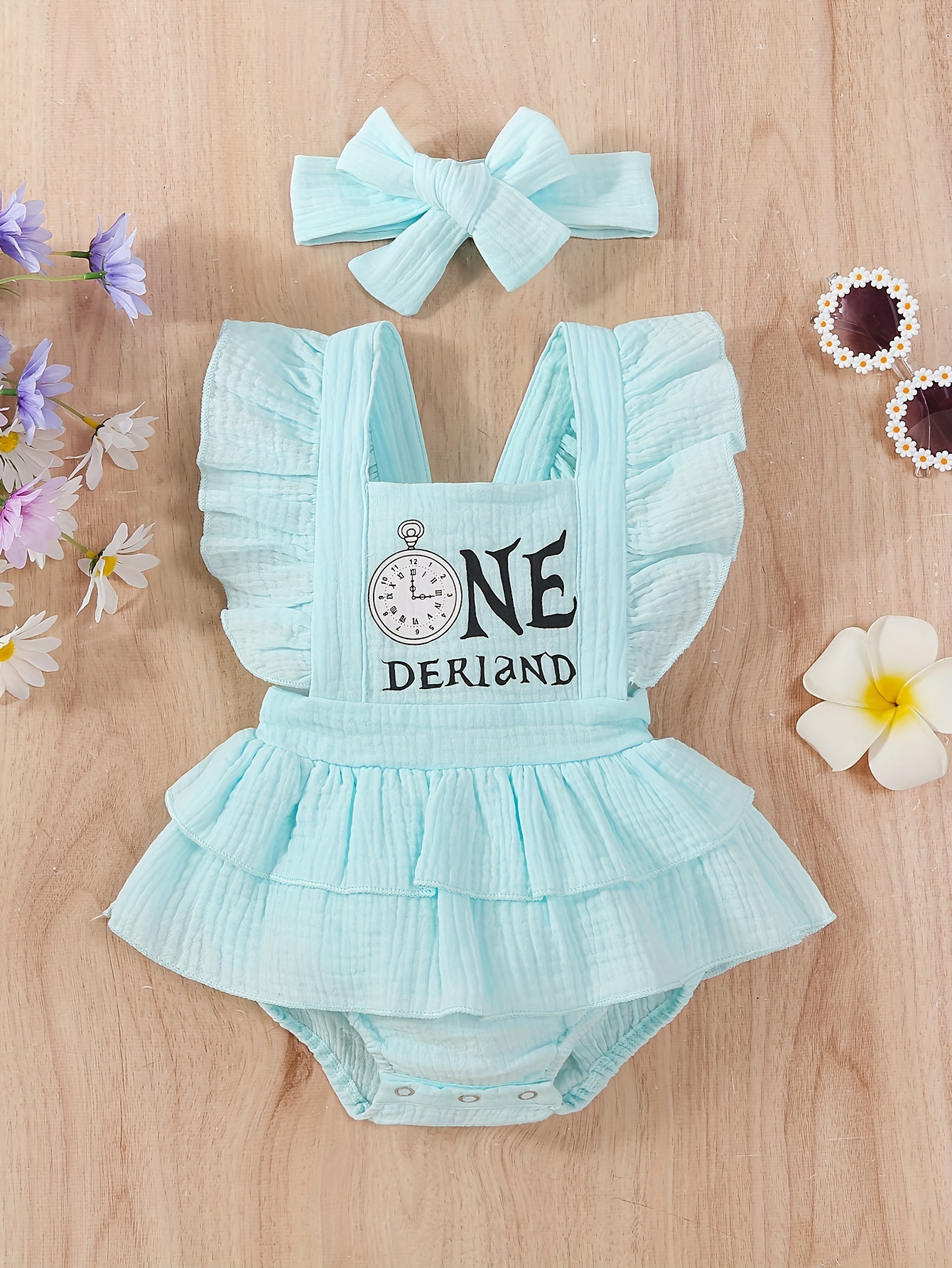 Ruffle onesie hot sale baby girl