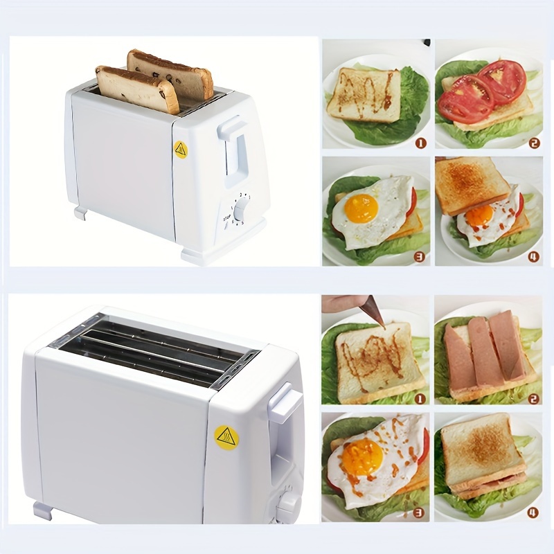 1pc 2 Slice Toaster, Fácil De Limpiar Tostadora De Pan Rallado Tostadora 2  Rebanadas Ranura Ancha, Ranuras Extra Anchas Para Tostar Bagels Desayuno Ol