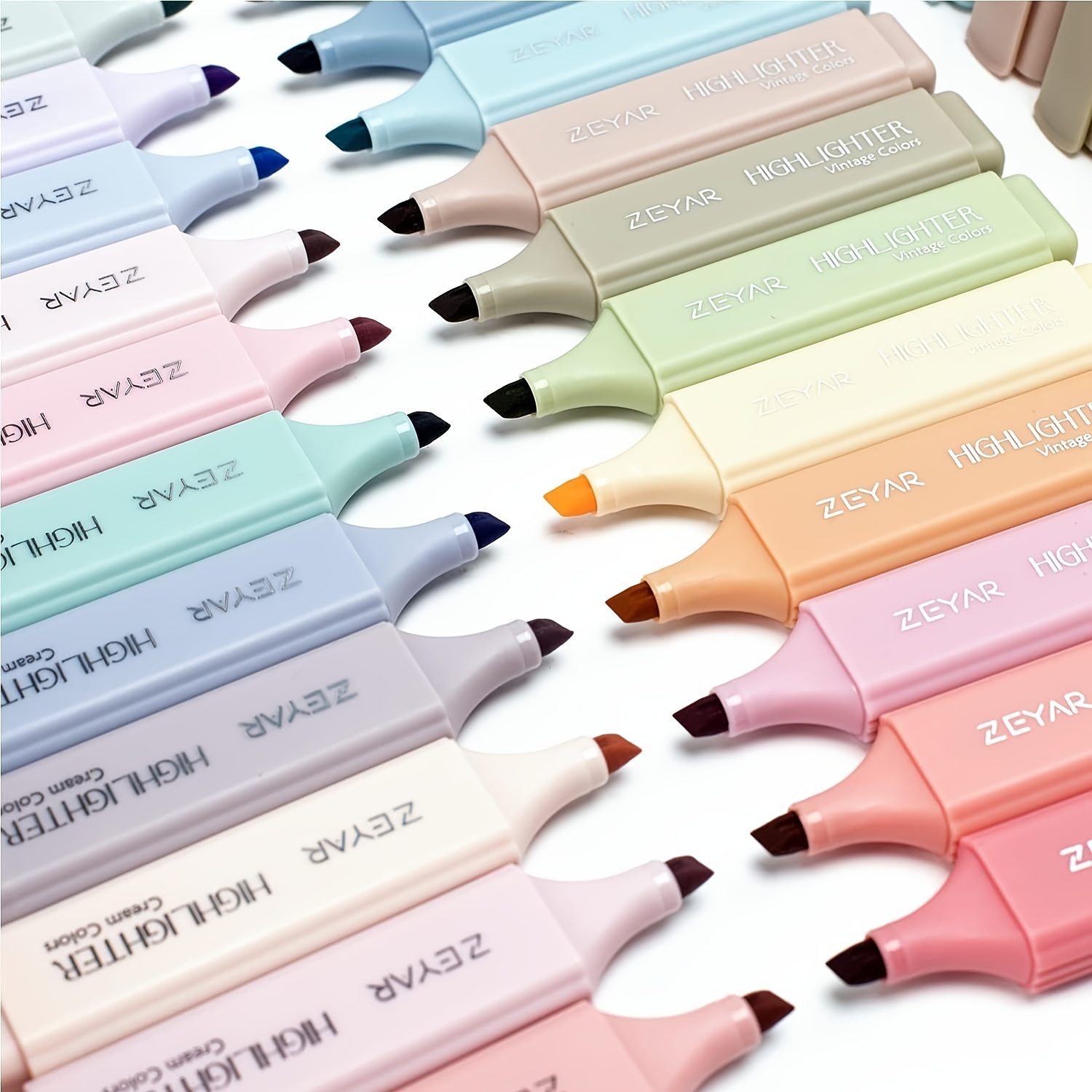 Highlighter Pen Cream Colors Chisel Tip Markers Water Based - Temu