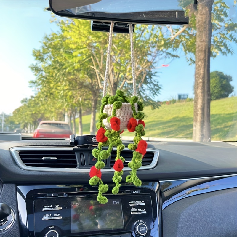 1pc Glockenblume Handgestrickter Autopendel Autospiegel - Temu Germany