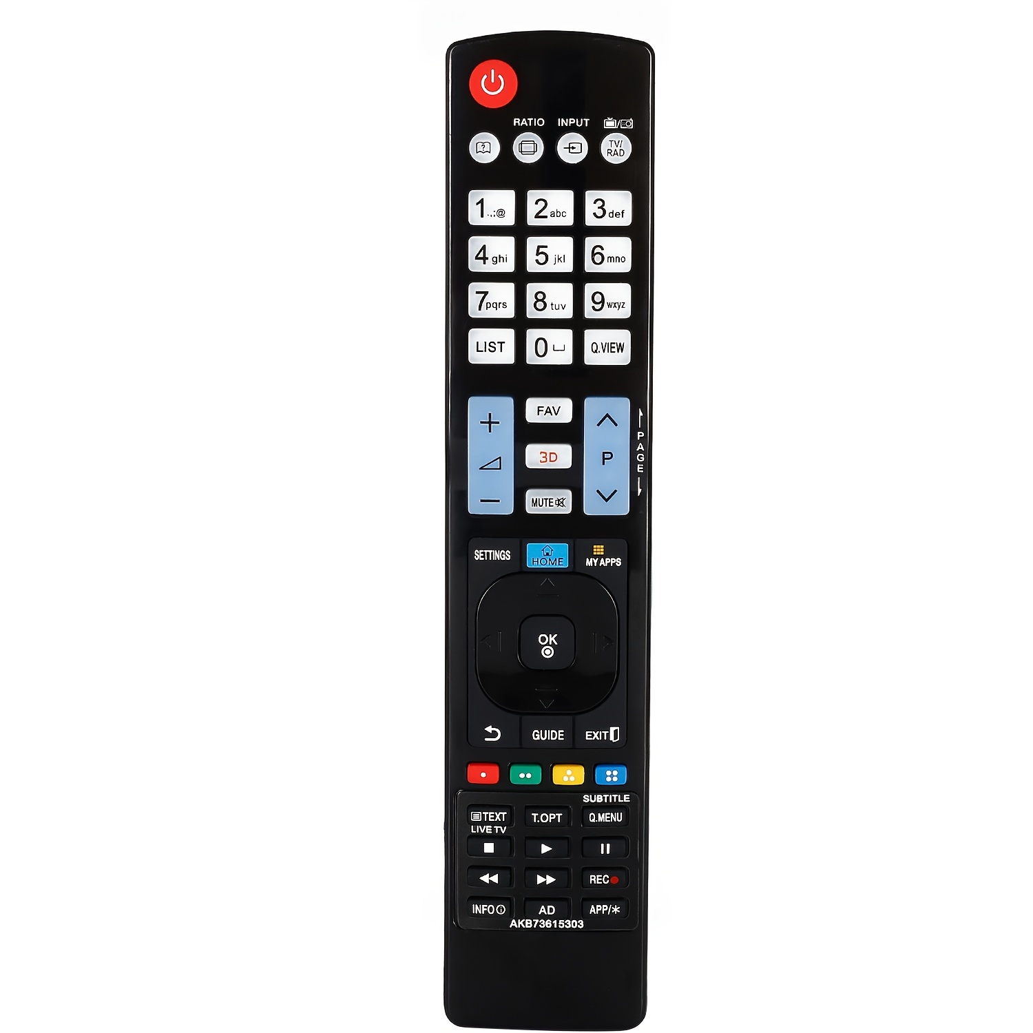 Mando a distancia universal para LG TV, compatible con todos los modelos de  LG Brand TV Remote AKB75375604 AKB75095307 AKB75675304 AKB74915305