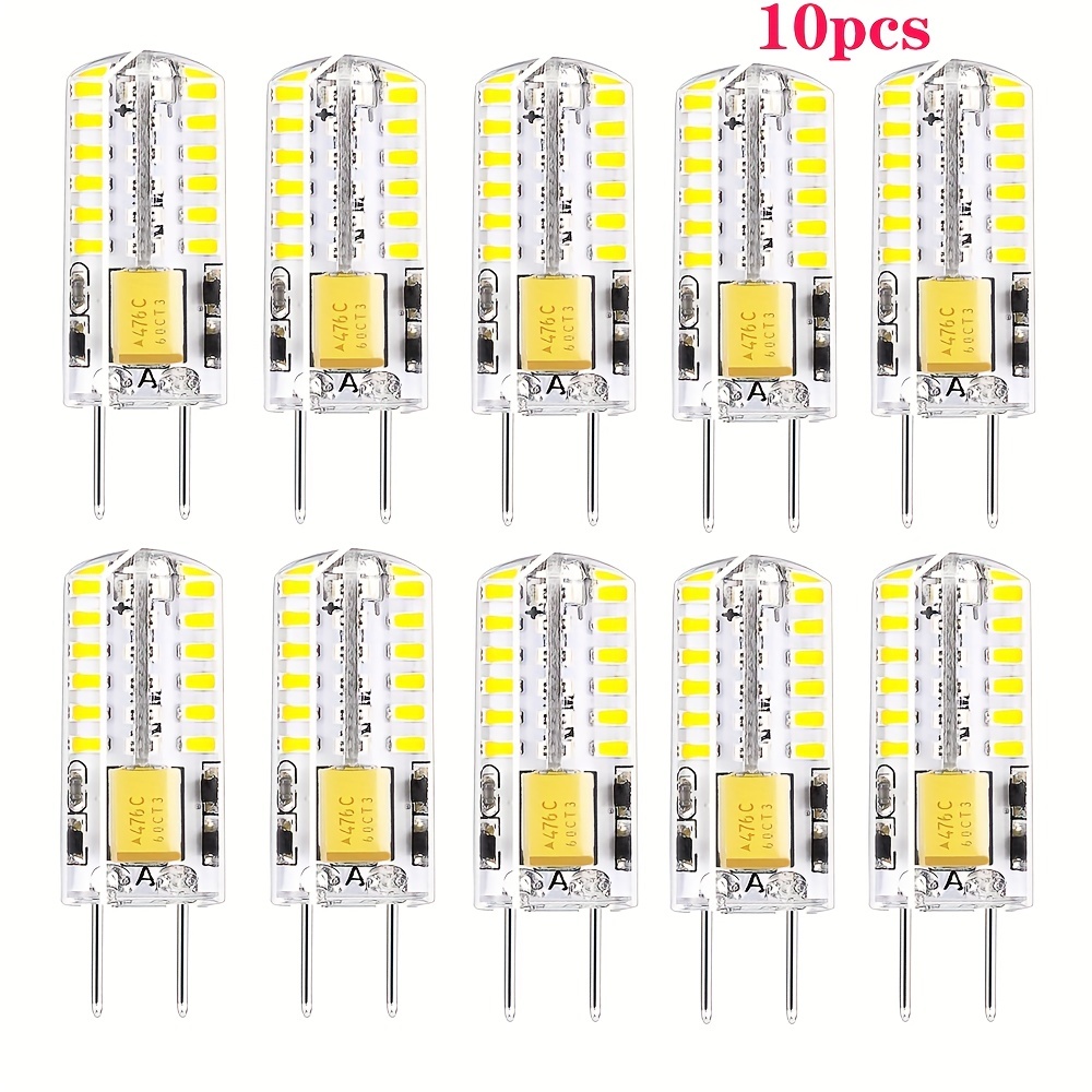 10pcs / 5pcs Ampoule LED G4 Lumières À Base JC Bi Pin Angle - Temu