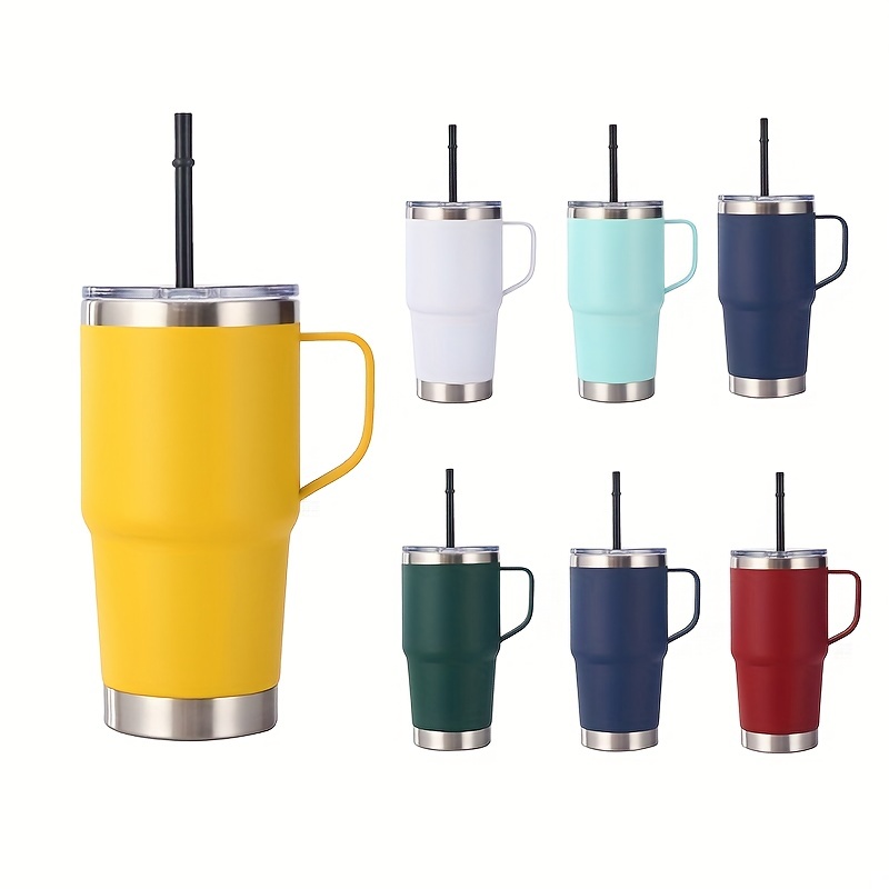 Tumbler With Lid And Straw Stainless Steel Thermal - Temu