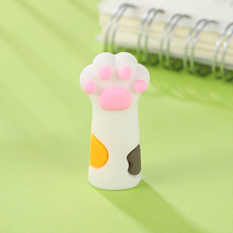 10pcs Creative Cartoon Cat Paw Eraser Cute Eraser For School Lucky Cat
