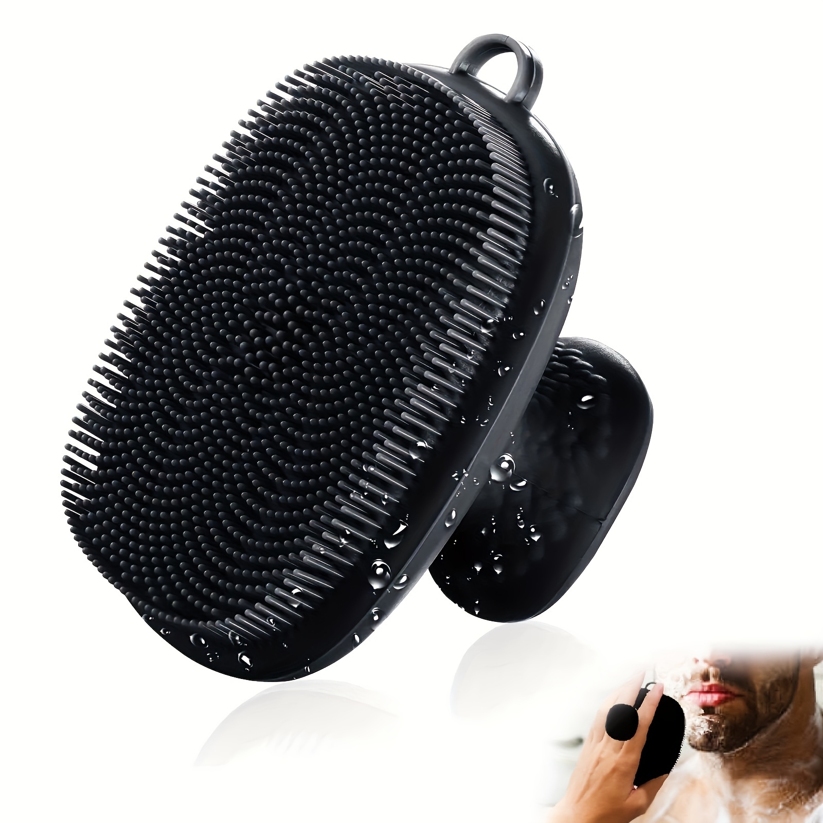 

Silicone Face Scrubber For Men Facial Cleansing, Wash Brush Manual Waterproof Cleansing Skin Care Face Brushes For Cleansing And Exfoliating (black)