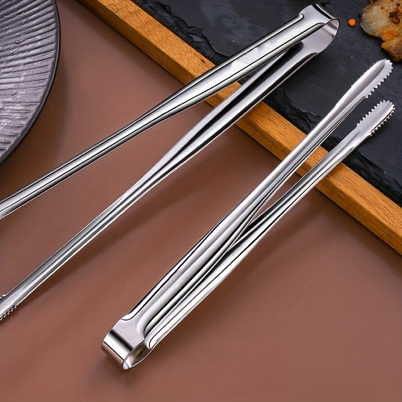 2pcs Ice Cube Clip BBQ Tongs Cooking Thong Barbecue Tongs Kitchen Tweezers