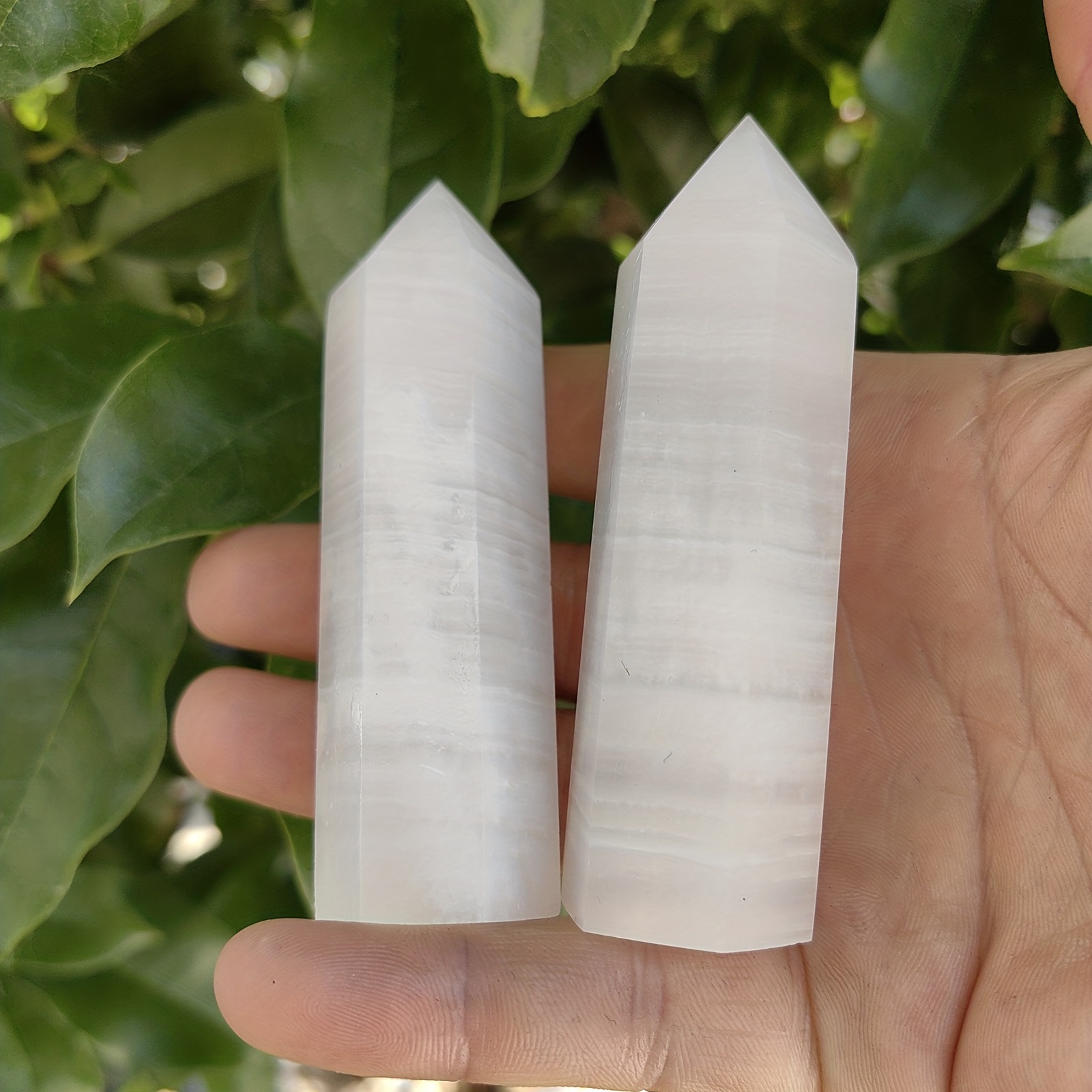 Pink Fluorescent Calcite Single Pointed Hexagonal Crystal