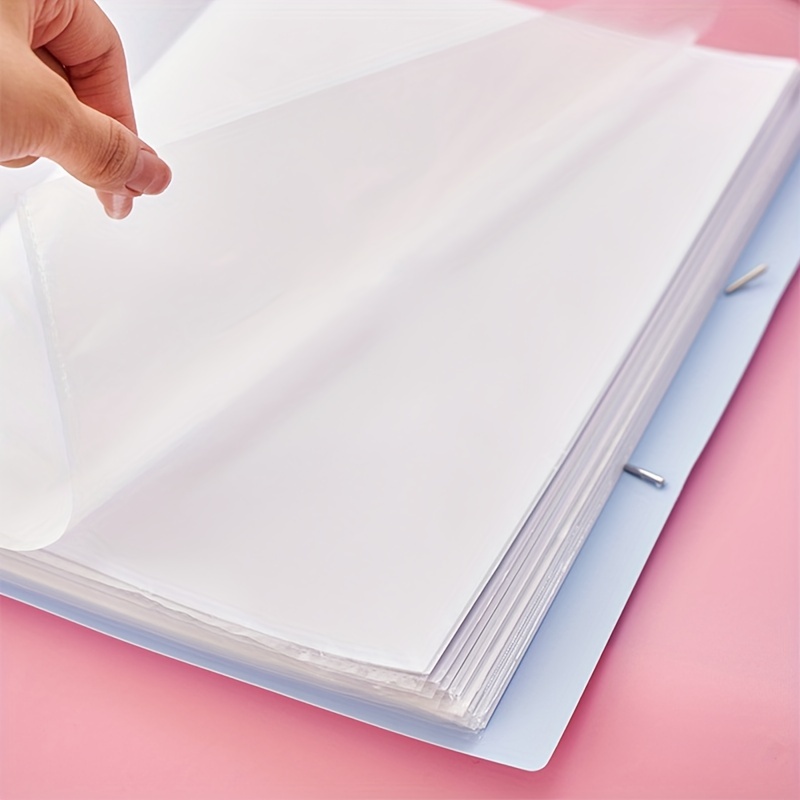 A4 File Folder Information Book Paper Clip Folder Student Folders Bag  Multi-Layer Transparent Document Folder A4 Office Supplies