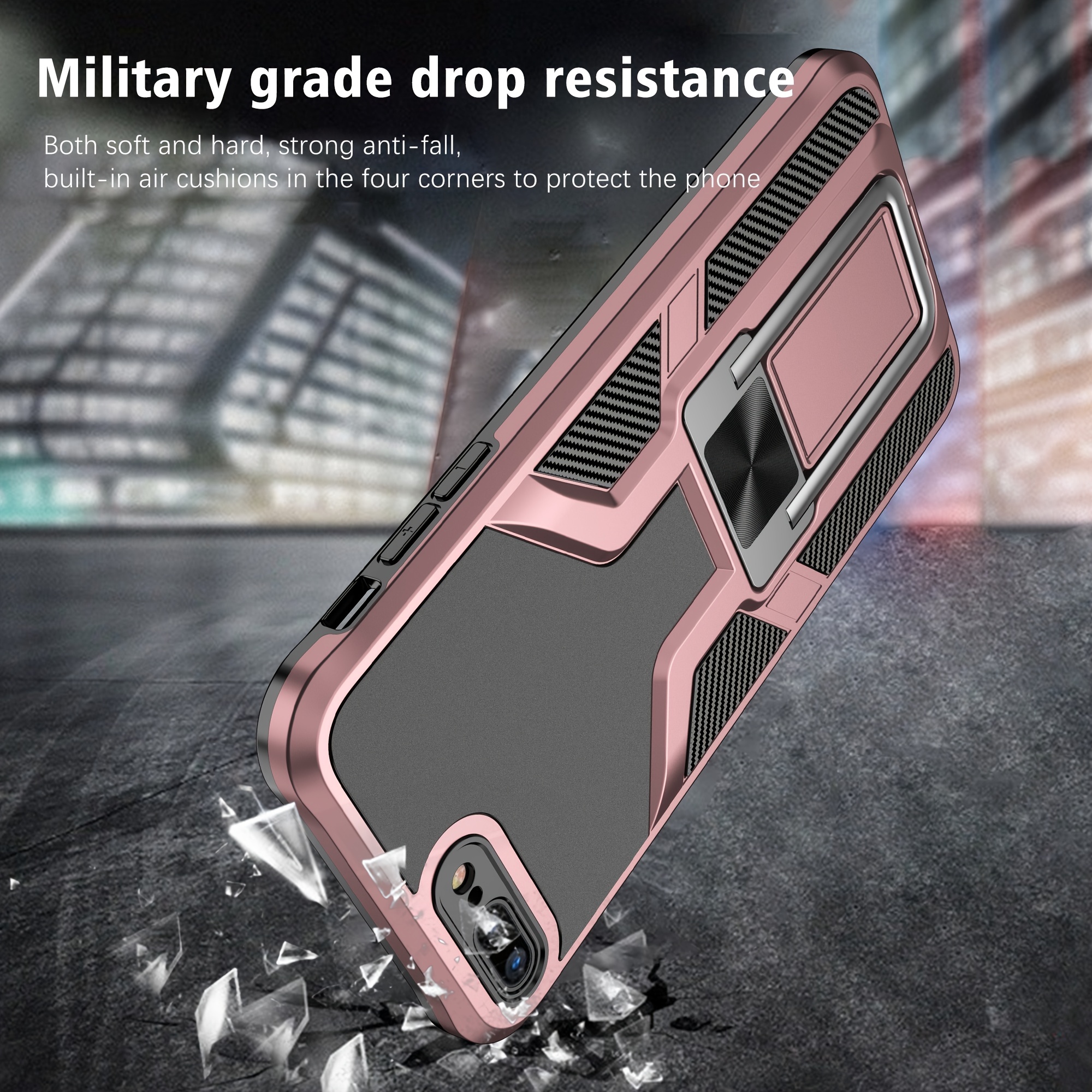 Ring Kickstand Shockproof Magnetic Hybrid Silicone Cover For - Temu Italy