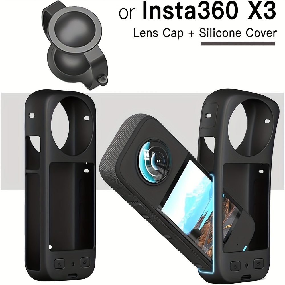Cap for Insta 360 X3 Lens Cap Silicone Lens Protector for Insta 360 X3  Action Camera Accessory 