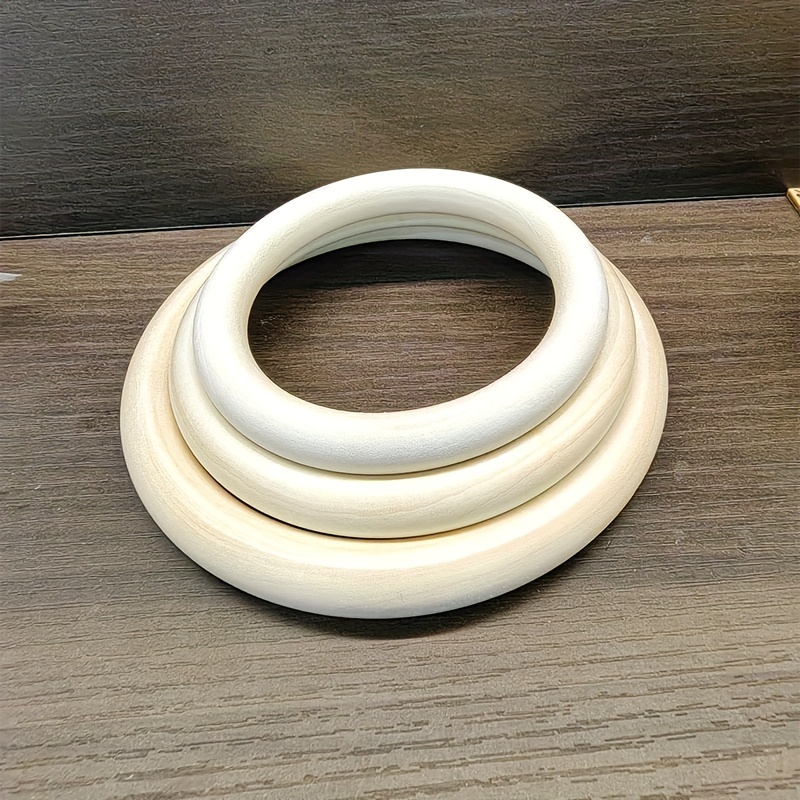 Wooden Napkin Ring Wooden Rings For Craft Natural Solid Wood - Temu