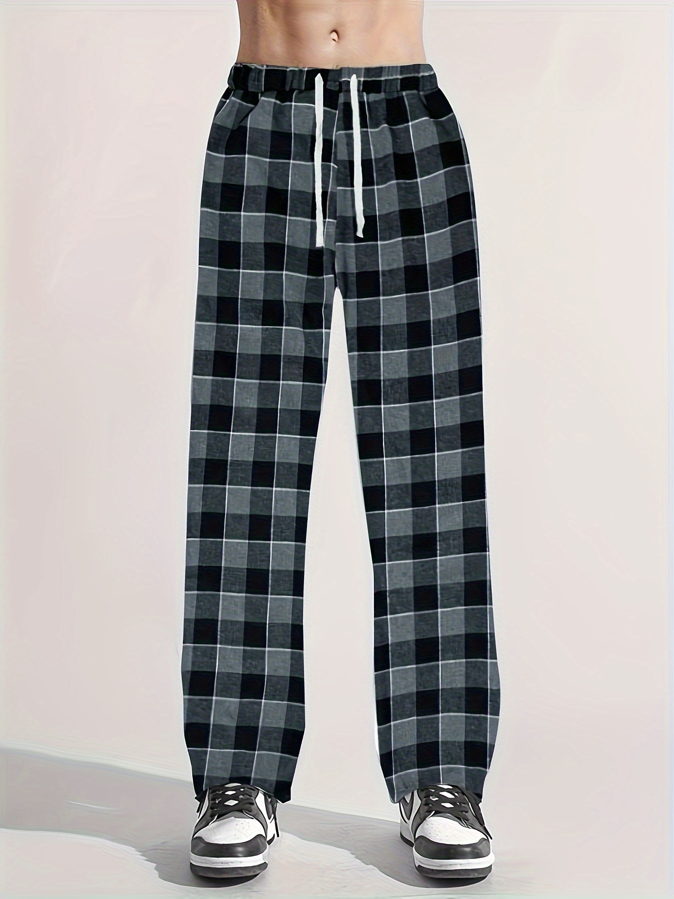 Loose store checkered pants