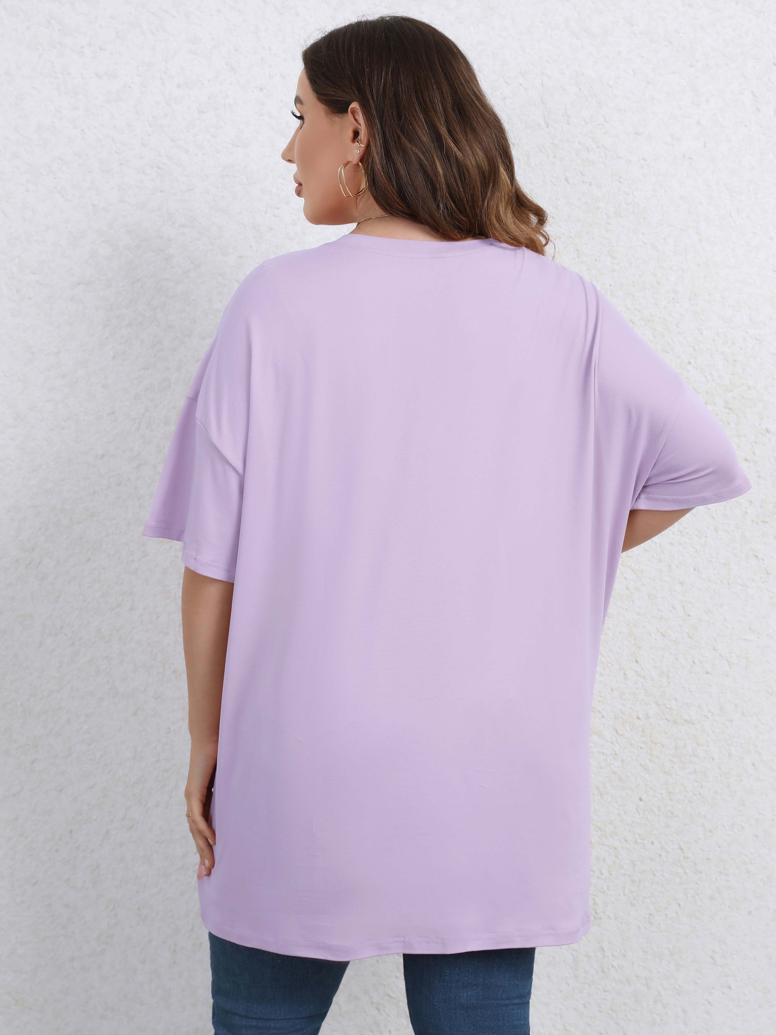 Plus Size Bright Pink Oversized T-Shirt