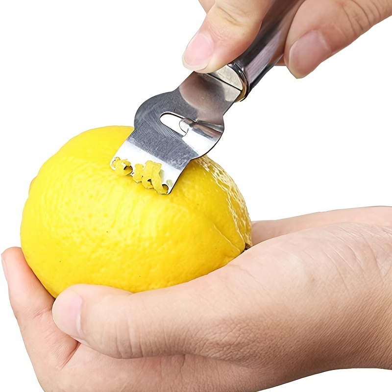 Lemon Zester Grater Stainless Steel Lemon Grater Peeler Citrus Fruit Grater  Peeling Knife Kitchen Gadgets Bar Accessories - Temu