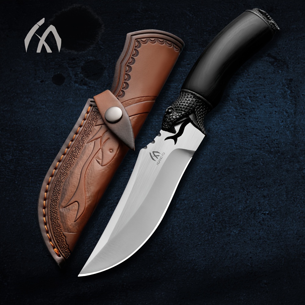 Portable Self Defense Survival Knife With Flint Compass And Mirror