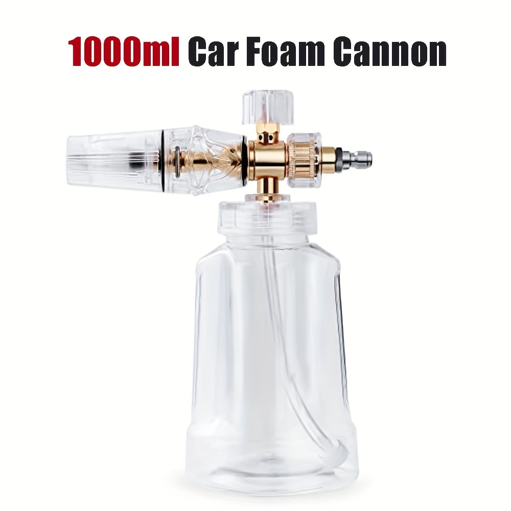 Botella de jabón para coche, 1L 1/4 in botella de spray de espuma de lavado  de alta presión espumador bomba de lavado cañón herramienta de limpieza