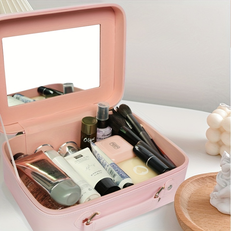 Cosmetic Storage Box Portable Large Capacity Makeup - Temu
