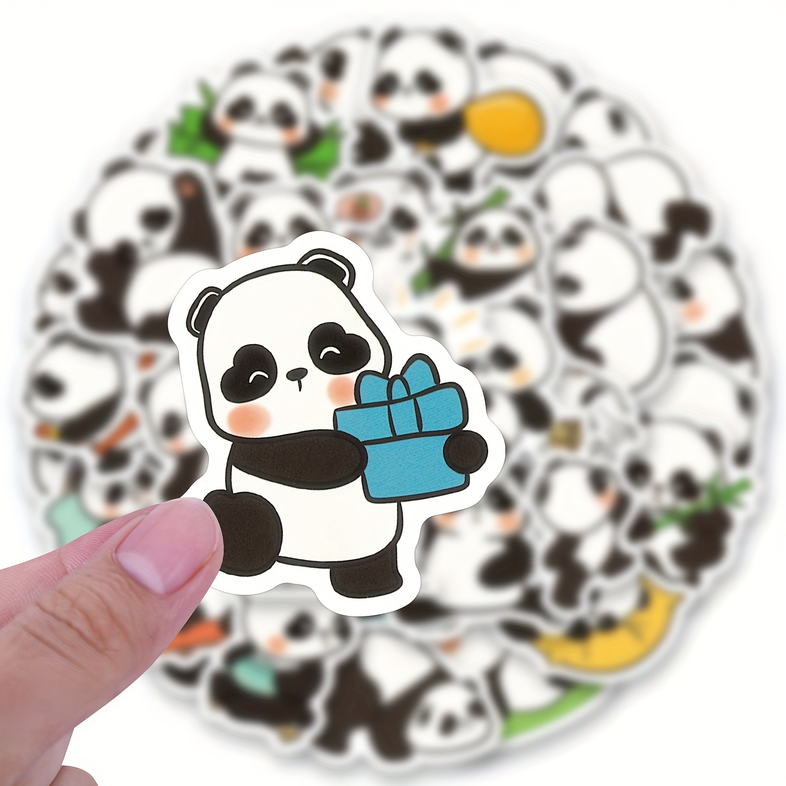 50pcs Panda Stickers Cute Cartoon Animal Stickers for Kids Teens,Aesthetic  Vinyl Stickers for Water Bottle Laptop Skateboard Fridge Desk Bike