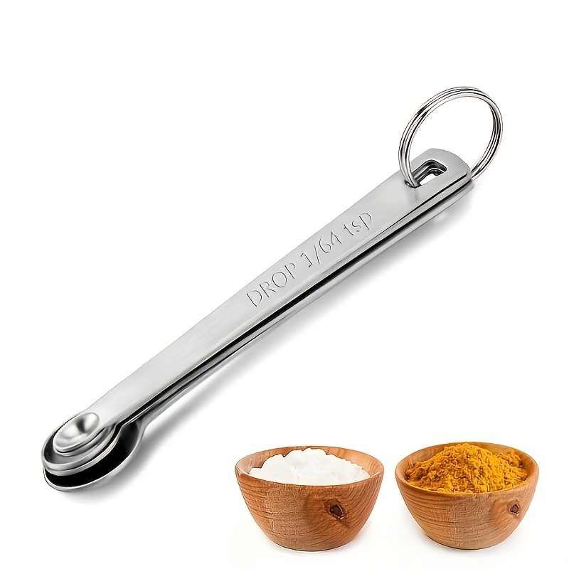 5PCS Small Measuring Spoons Set - Cuttte Stainless Steel Tiny Measuring  Spoons for Cooking Baking, 1/4 tsp, 1/8 tsp, 1/16 tsp, 1/32 tsp, 1/64 tsp