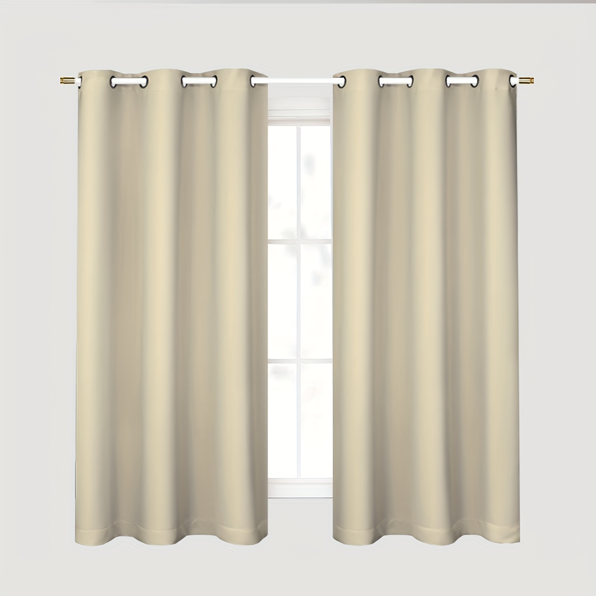Grey Blackout Curtains with Sheer Layer - Grommet Top Thermal and Noise  Reduction Panels for Bedroom and Living Room Light Blocking and Energy  Saving