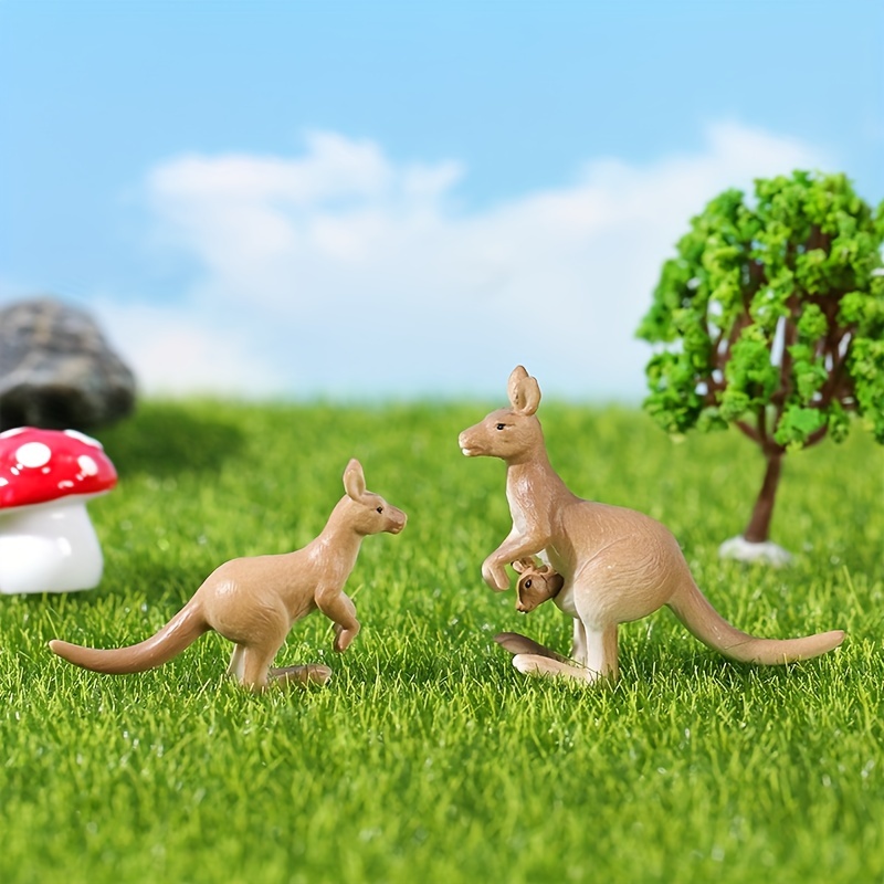 2pcs Miniatures Kangaroo Figurines Garden Kangaroo Accessories Mini Kangaroo Animals Micro Landscape Bonsai Craft Miniature Garden Ornaments | High-quality & Affordable | Temu Spain