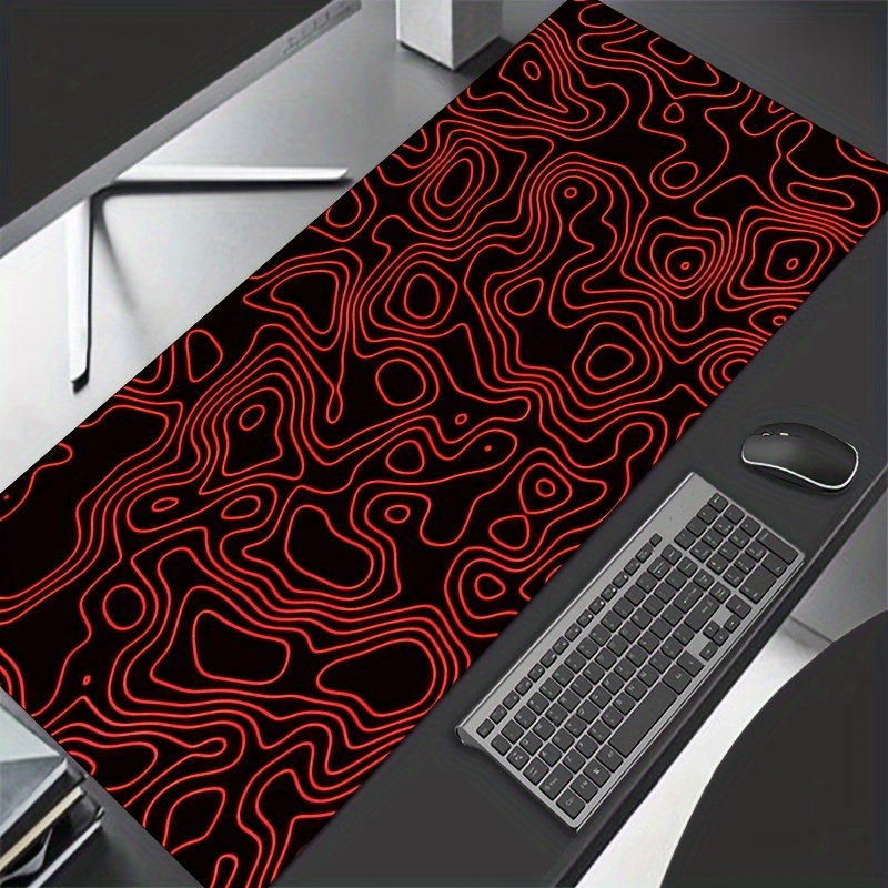 1 Grand Tapis De Souris À Motif Topographique, Tapis De Souris De Jeu, Tapis  De Souris XL, Tapis De Souris Minimaliste, Tapis De Bureau 31,5 X 11,8  Pouces, Clavier D'ordinateur, Tapis De