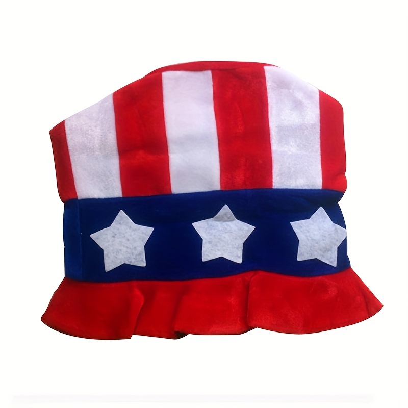 1pc, Uncle Sam Hat Top Hat American Flag Costume Patriotic Accessories Forth of July Supplies Independence Day Decor Theme Party Supplies,Temu