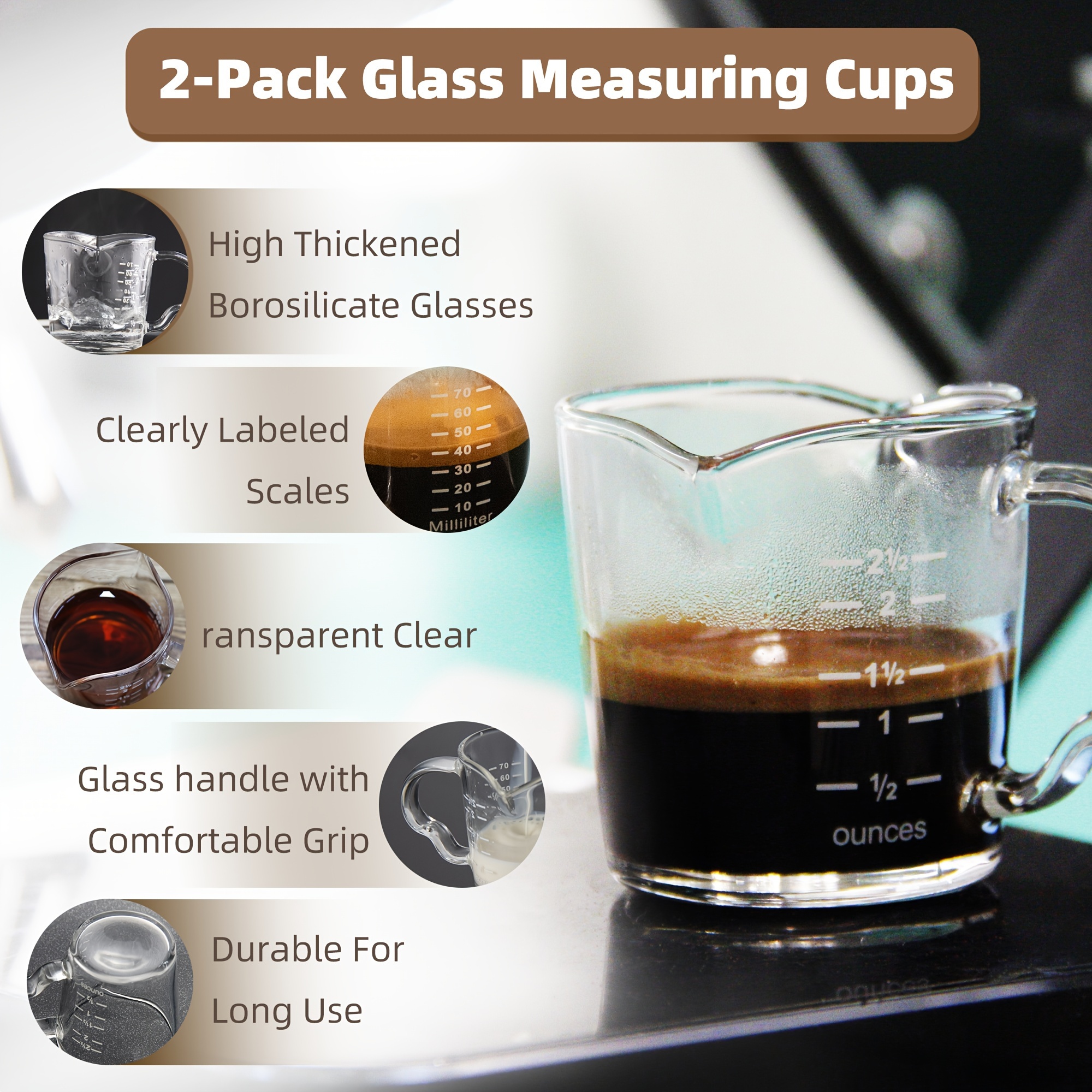 Up To 55% Off on 4-Piece Glass Measuring Cup S
