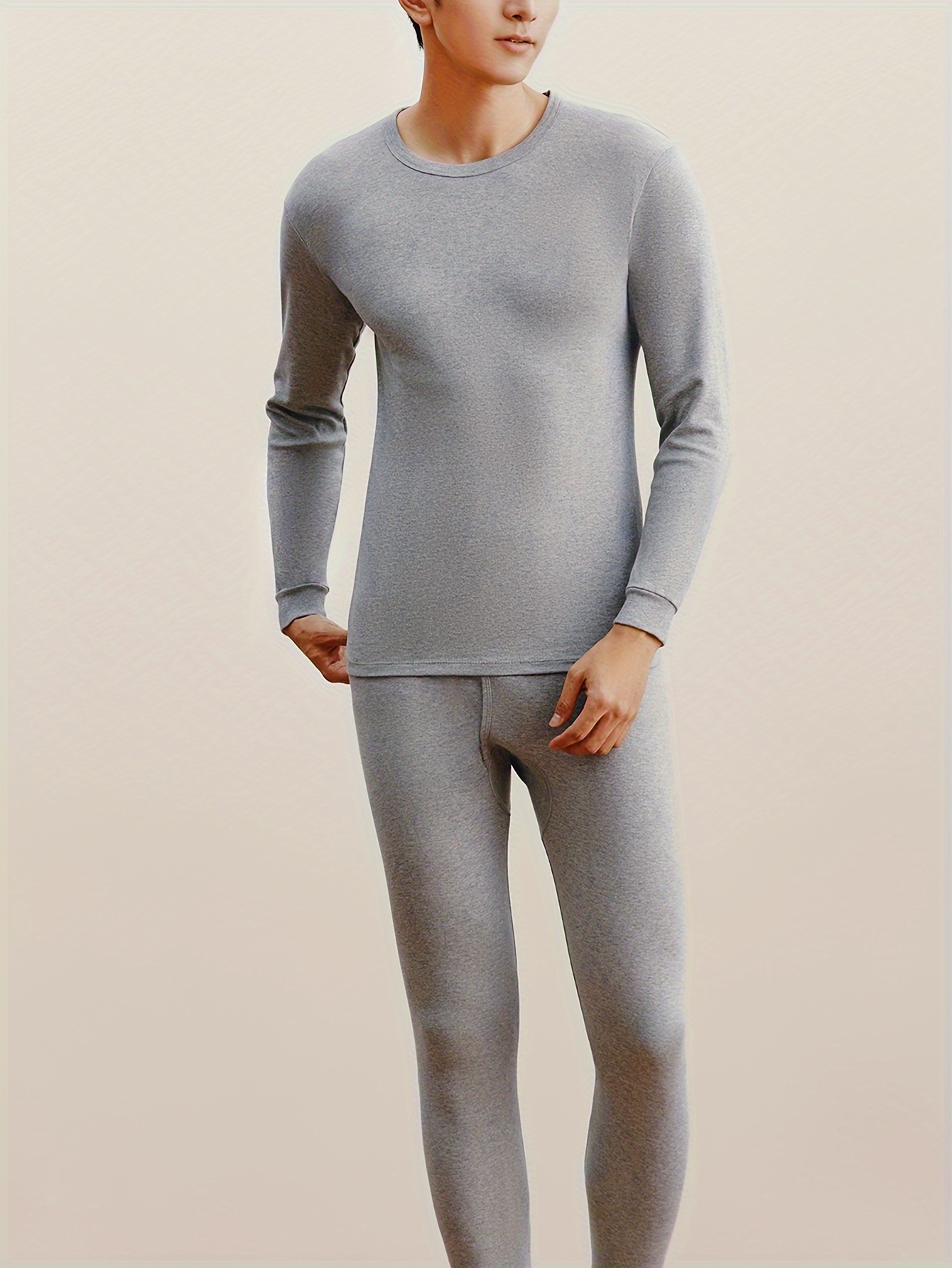 Avamo Men Base Layer Top&Bottom Set Heated Long Johns USB Electric Thermal  Underwear Rechargeable Winter Women Gray S 