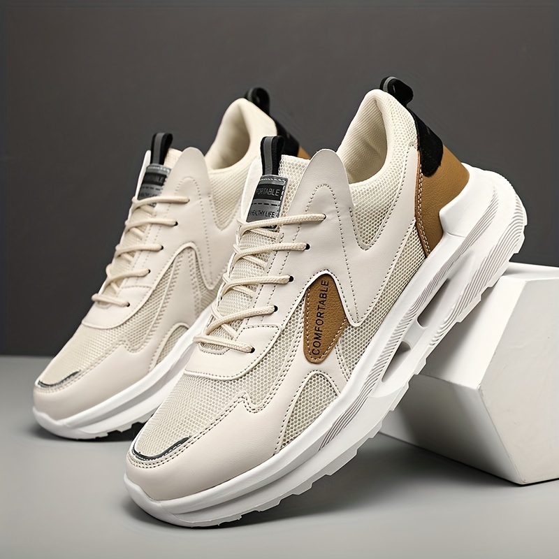 Men's Minimalist Faux Leather Sneakers Spring/Summer
